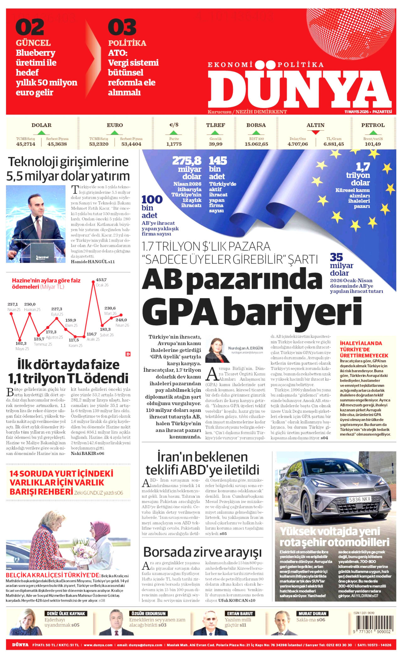 Gazeteler manşetine hangi haberleri taşıdı? İşte 11 Mayıs Pazartesi gazete manşetleri