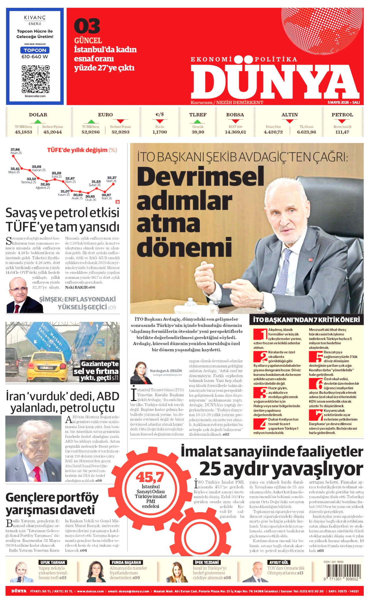 Gazeteler manşetine hangi haberleri taşıdı? İşte 5 Mayıs Salı gazete manşetleri