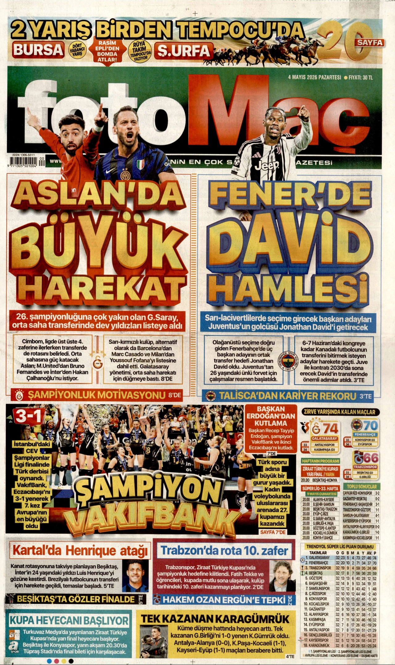 Gazeteler manşetine hangi haberleri taşıdı? İşte 4 Mayıs Pazartesi gazete manşetleri 26 Gazeteler manşetine hangi haberleri taşıdı? İşte 4 Mayıs Pazartesi gazete manşetleri