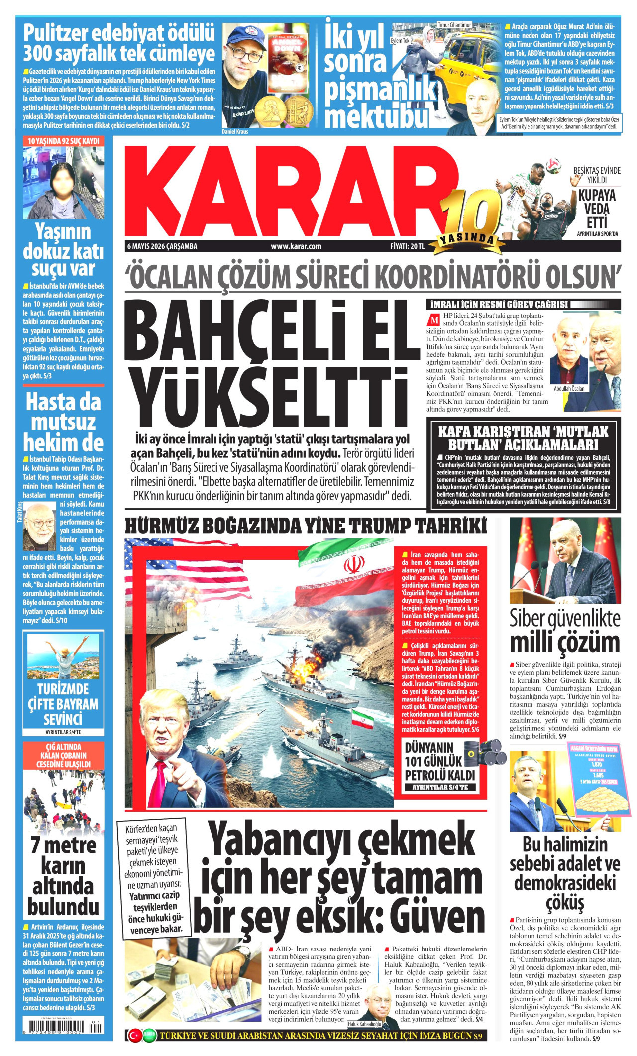 Gazeteler manşetine hangi haberleri taşıdı? İşte 6 Mayıs Çarşamba gazete manşetleri
