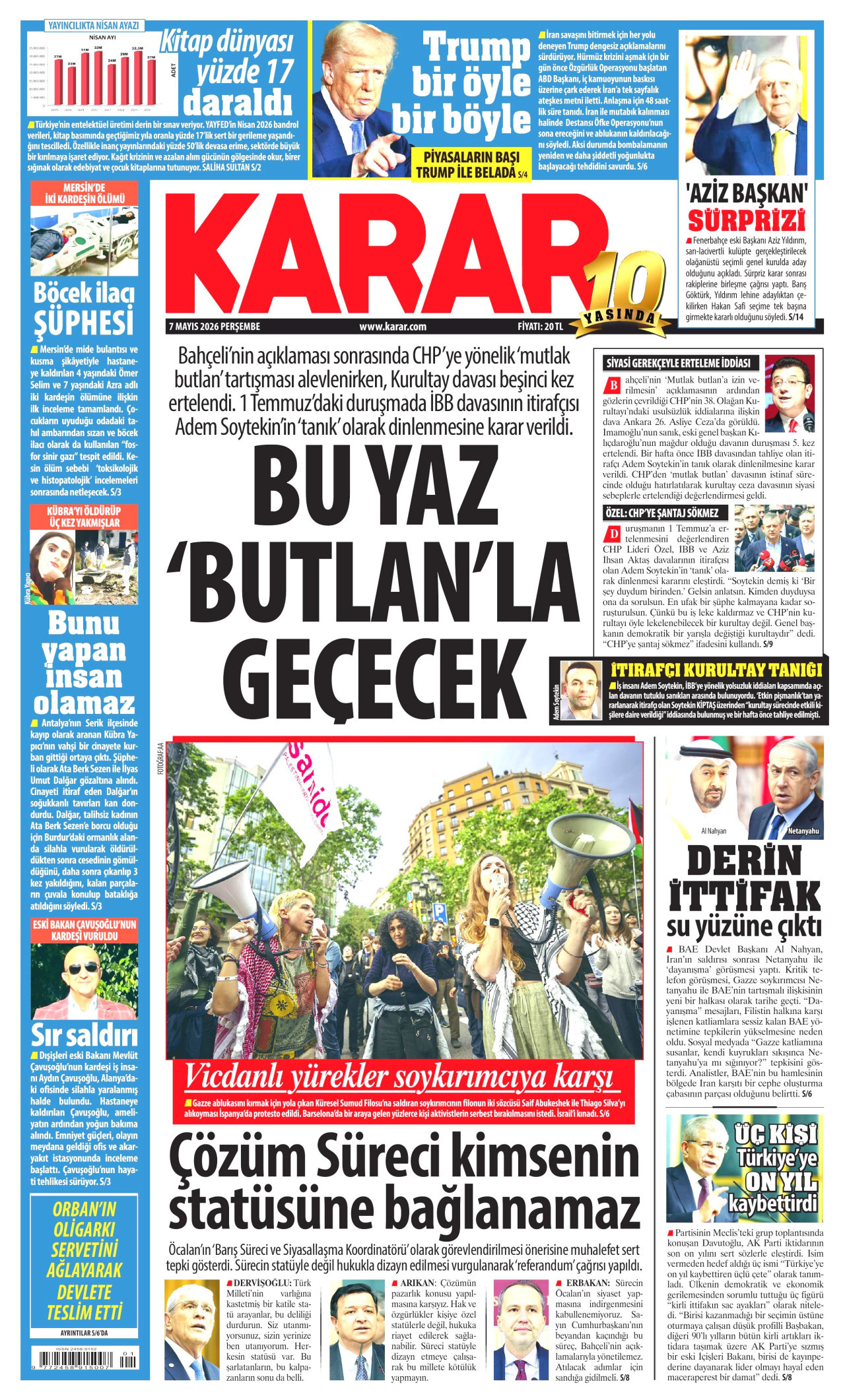 Gazeteler manşetine hangi haberleri taşıdı? İşte 7 Mayıs Perşembe gazete manşetleri