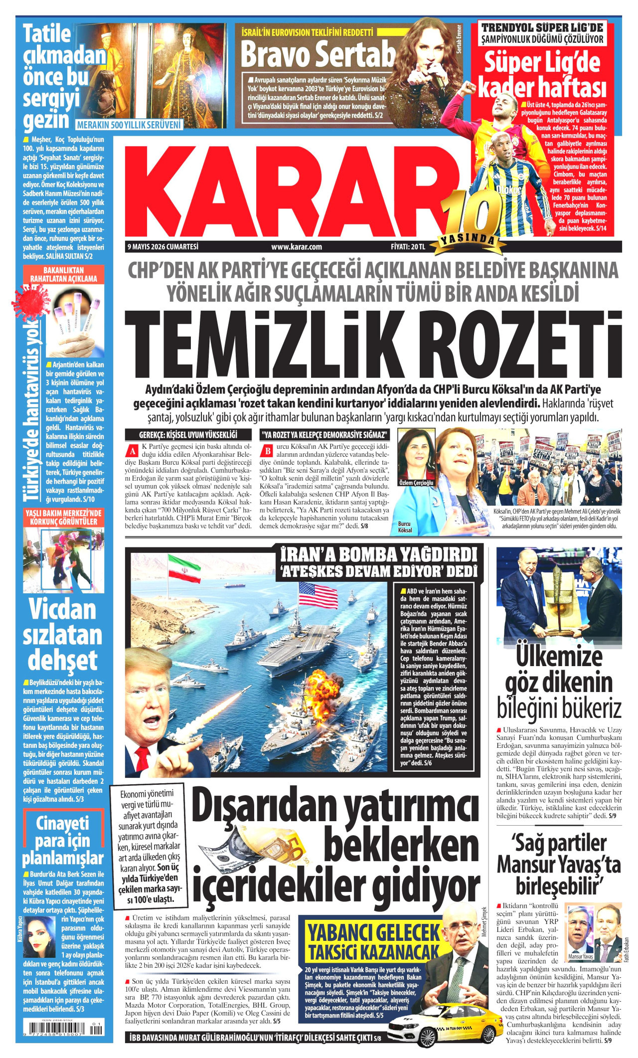 Gazeteler manşetine hangi haberleri taşıdı? İşte 9 Mayıs Cumartesi gazete manşetleri