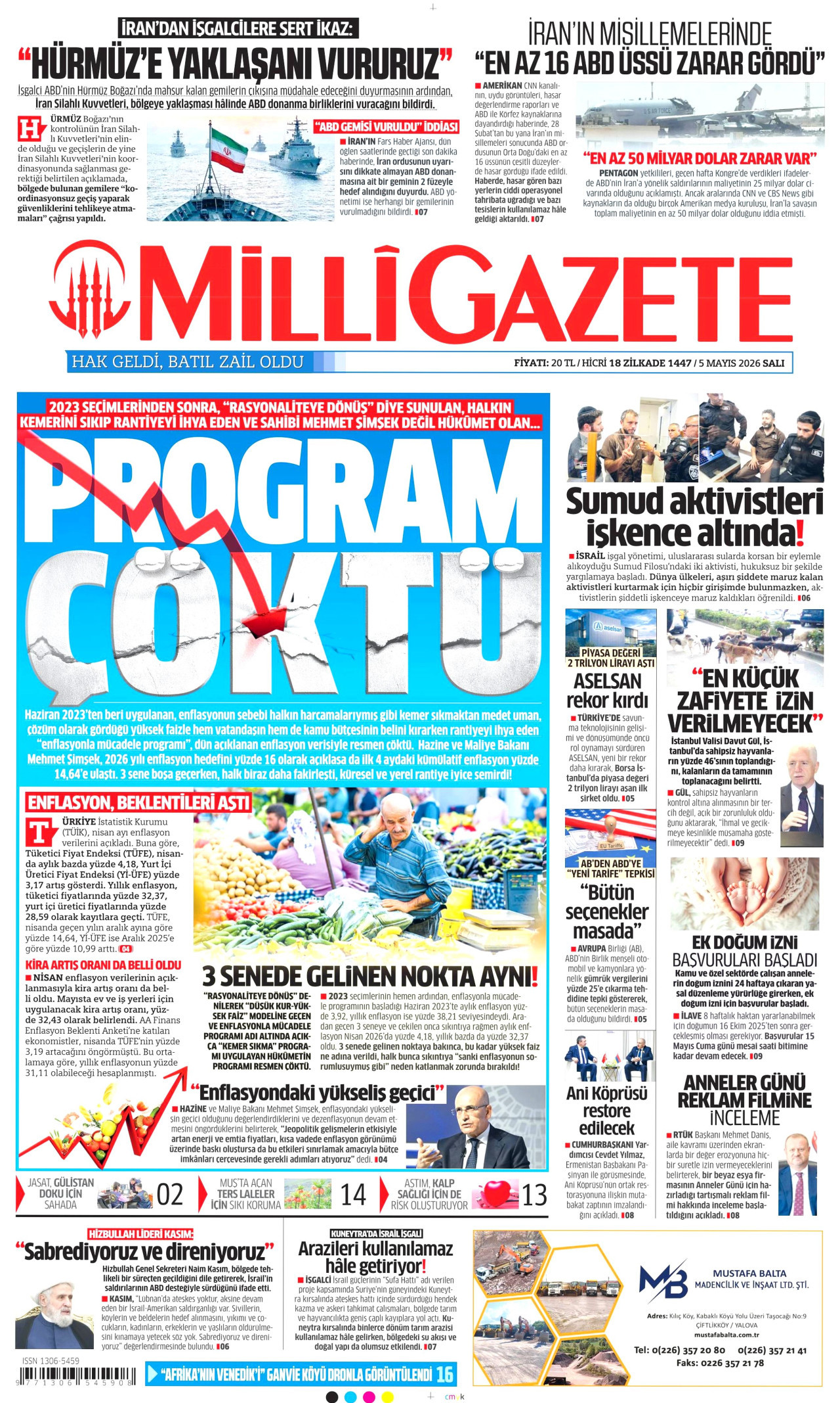Gazeteler manşetine hangi haberleri taşıdı? İşte 5 Mayıs Salı gazete manşetleri