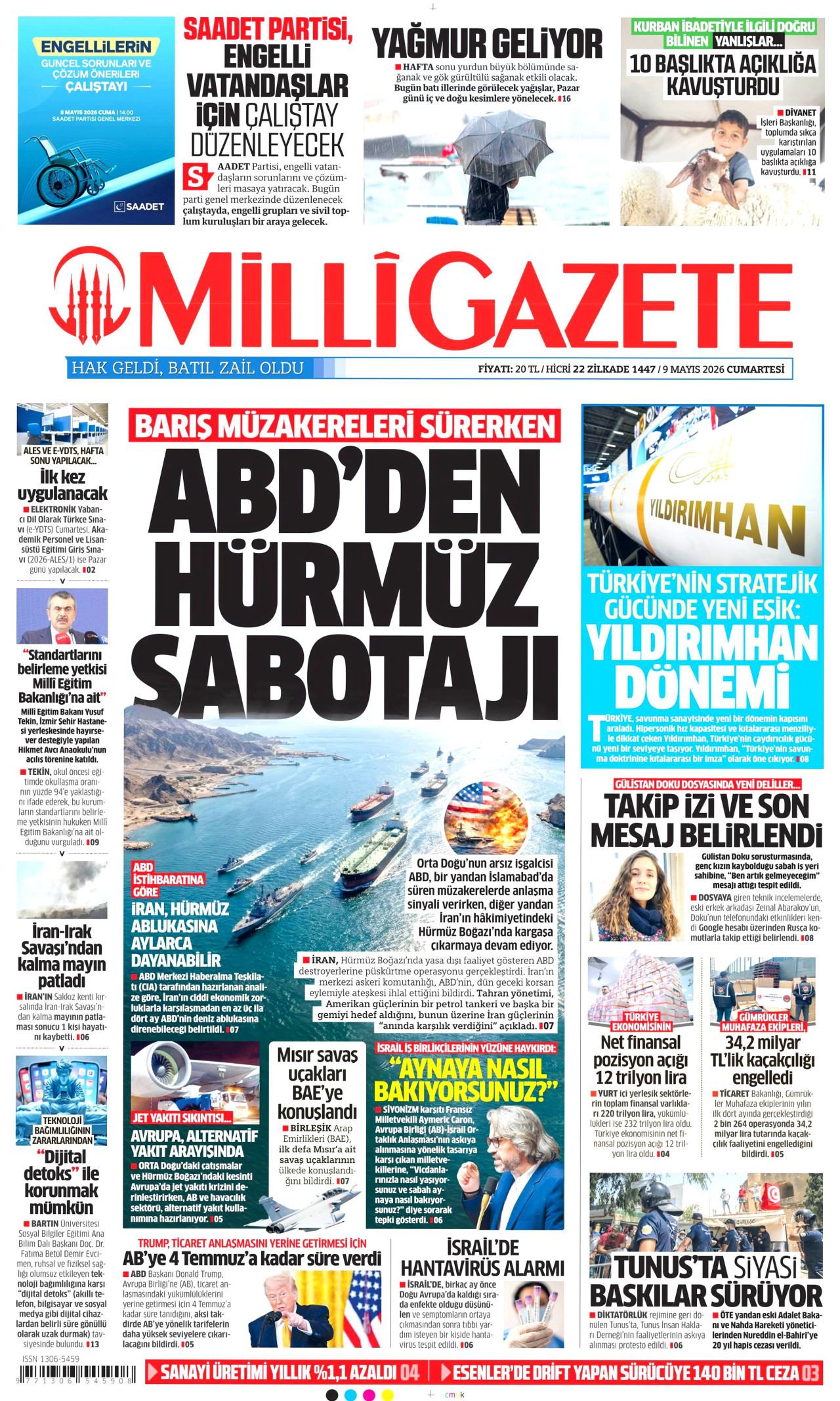Gazeteler manşetine hangi haberleri taşıdı? İşte 9 Mayıs Cumartesi gazete manşetleri