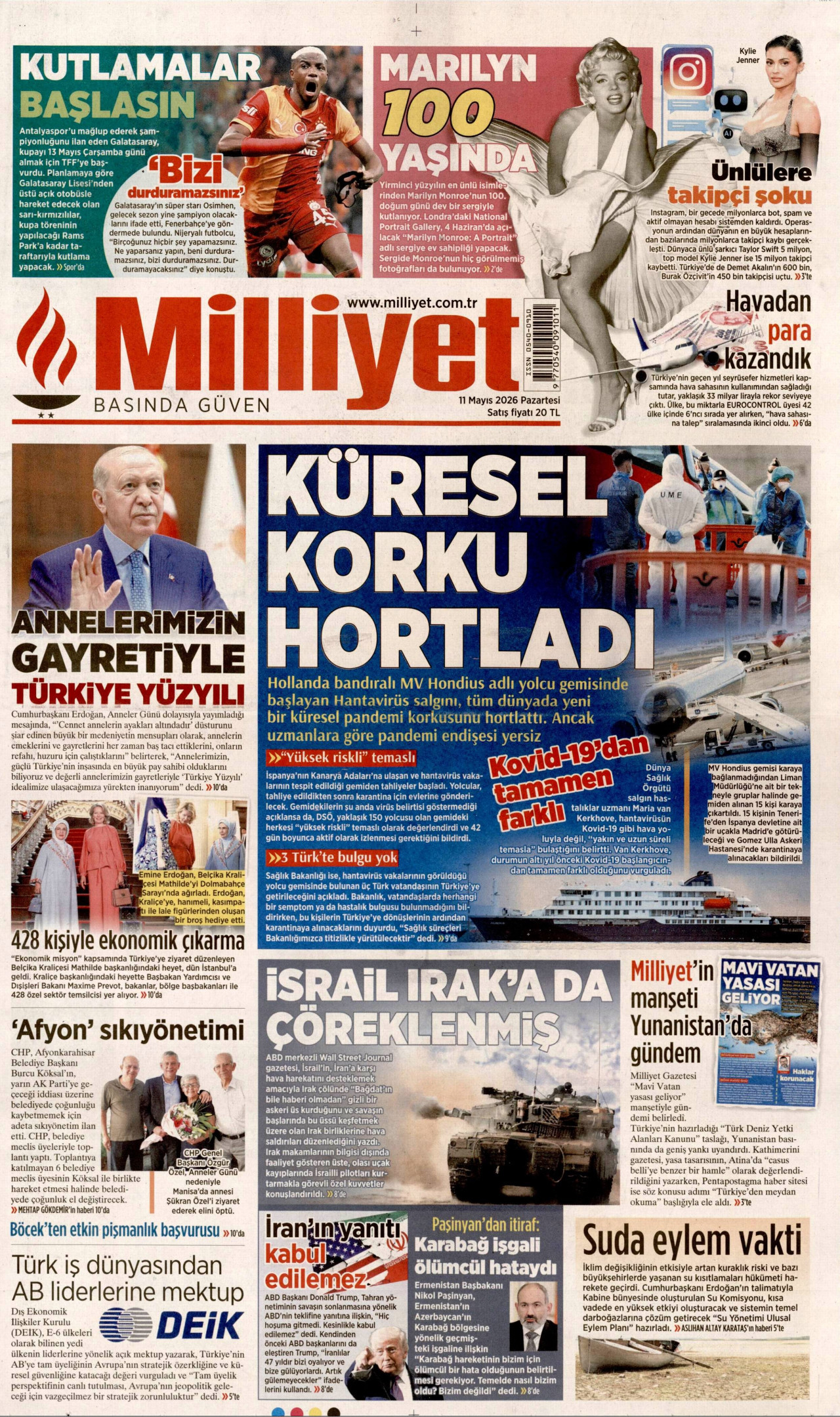 Gazeteler manşetine hangi haberleri taşıdı? İşte 11 Mayıs Pazartesi gazete manşetleri