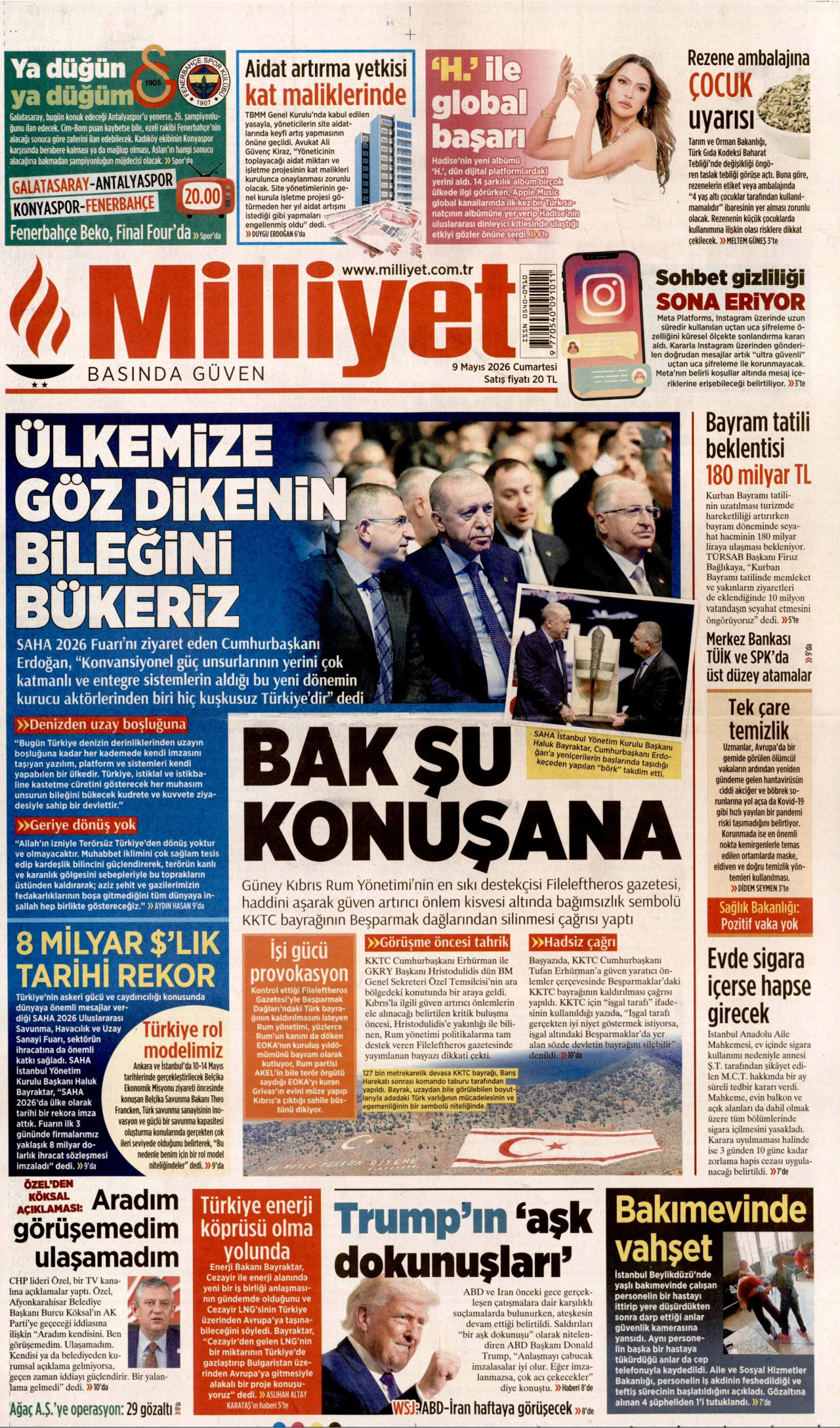 Gazeteler manşetine hangi haberleri taşıdı? İşte 9 Mayıs Cumartesi gazete manşetleri