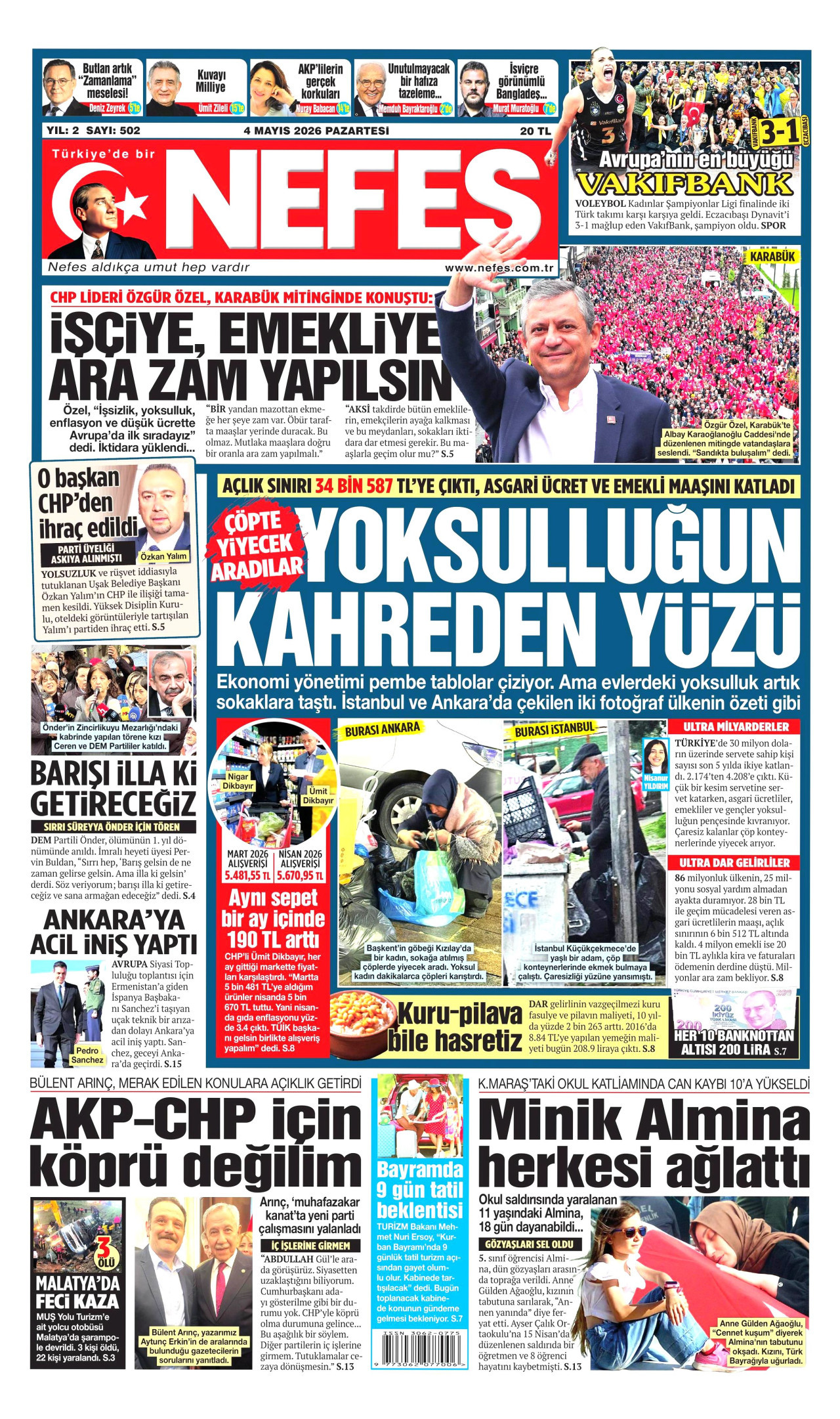 Gazeteler manşetine hangi haberleri taşıdı? İşte 4 Mayıs Pazartesi gazete manşetleri 4 Gazeteler manşetine hangi haberleri taşıdı? İşte 4 Mayıs Pazartesi gazete manşetleri