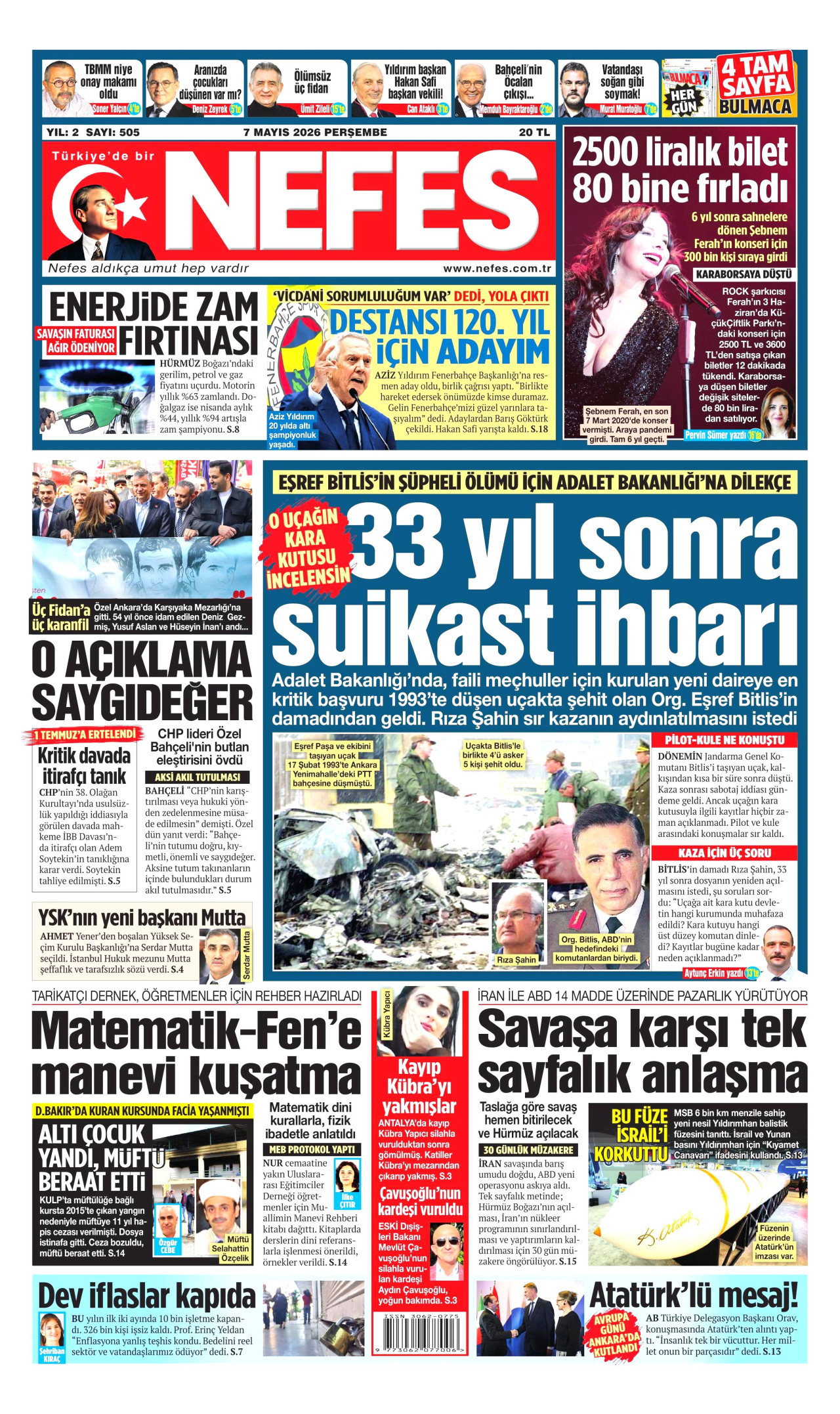Gazeteler manşetine hangi haberleri taşıdı? İşte 7 Mayıs Perşembe gazete manşetleri
