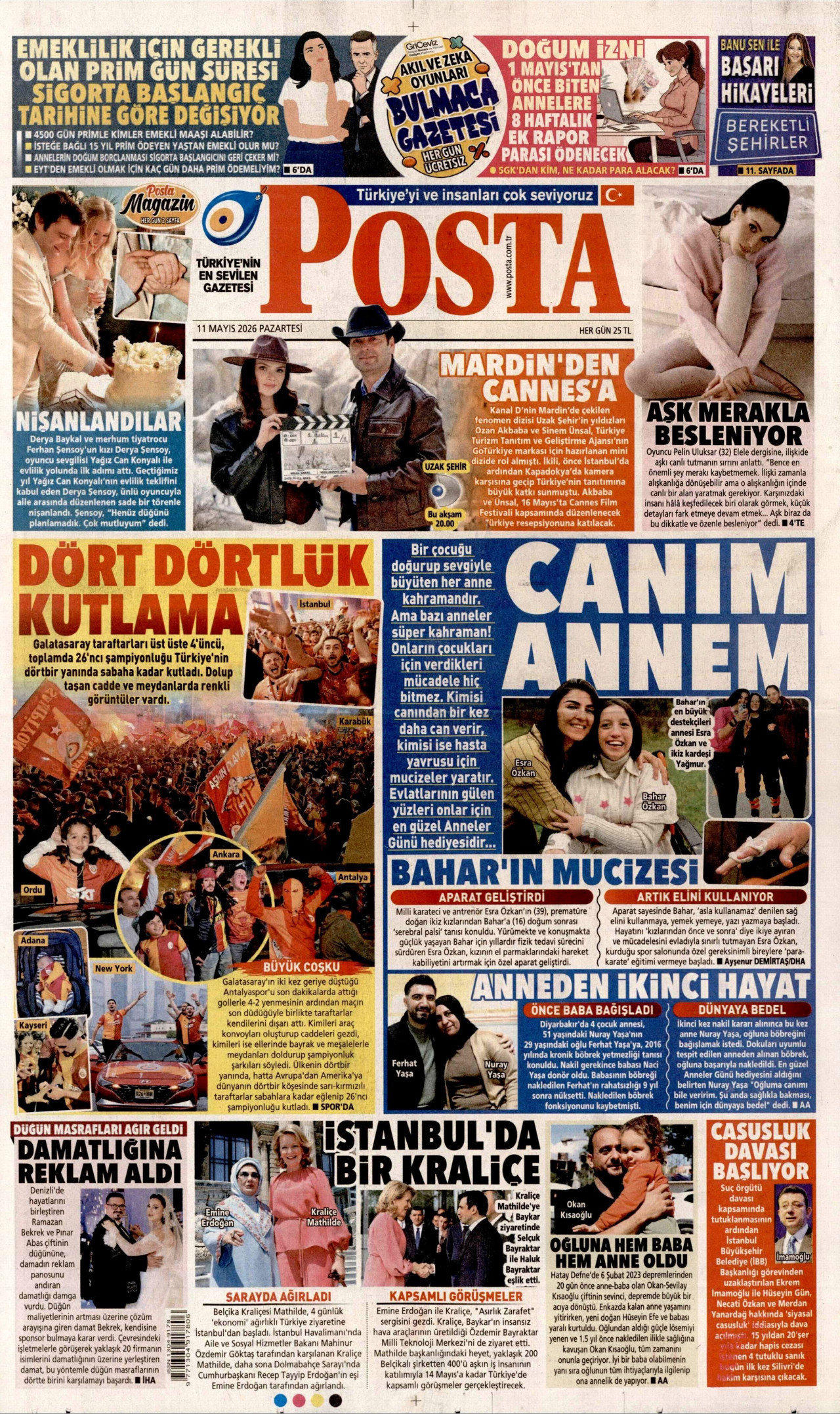 Gazeteler manşetine hangi haberleri taşıdı? İşte 11 Mayıs Pazartesi gazete manşetleri