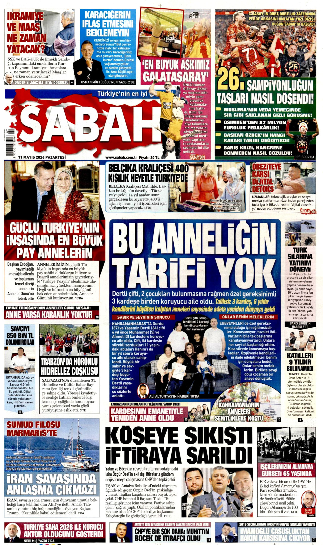 Gazeteler manşetine hangi haberleri taşıdı? İşte 11 Mayıs Pazartesi gazete manşetleri
