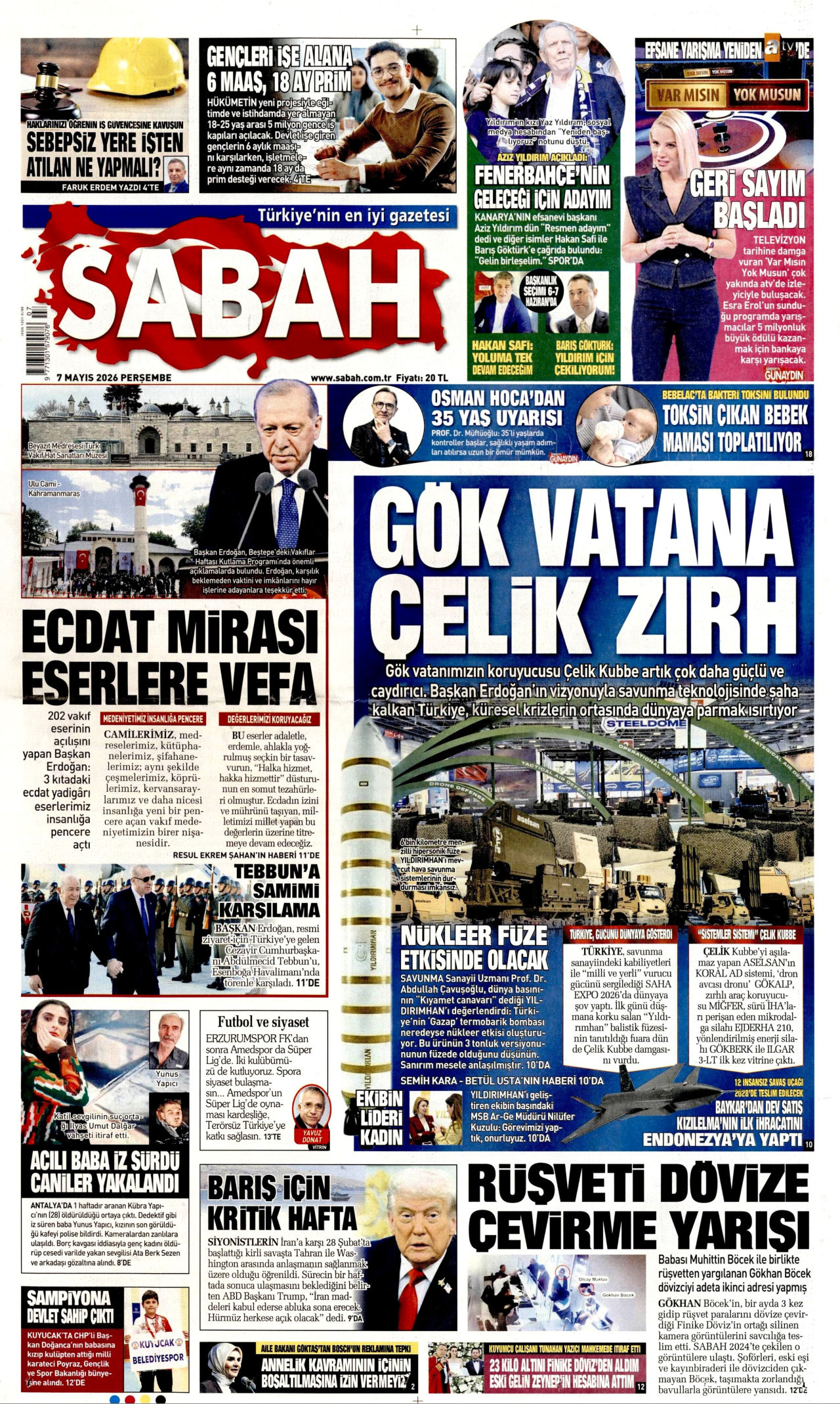 Gazeteler manşetine hangi haberleri taşıdı? İşte 7 Mayıs Perşembe gazete manşetleri