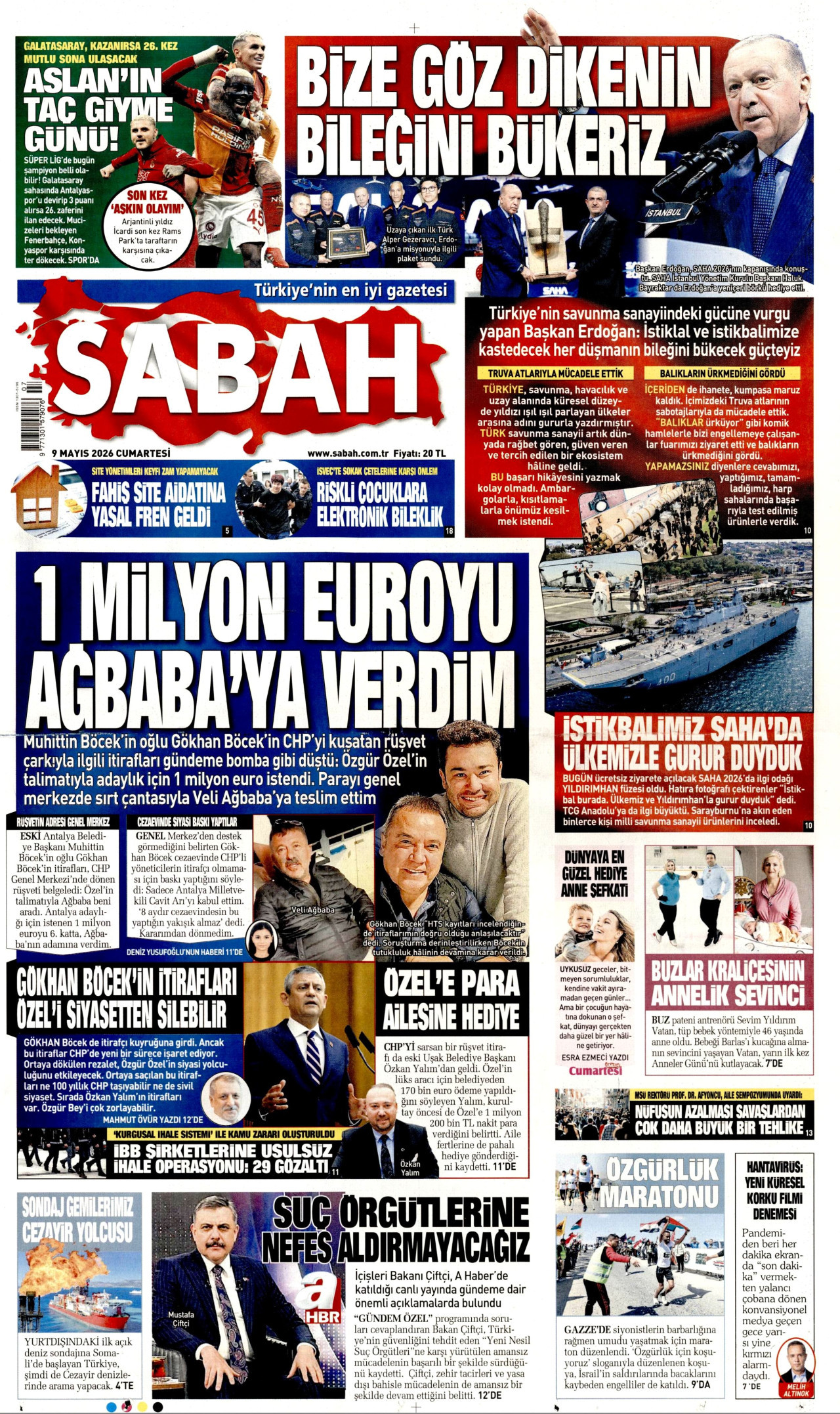 Gazeteler manşetine hangi haberleri taşıdı? İşte 9 Mayıs Cumartesi gazete manşetleri