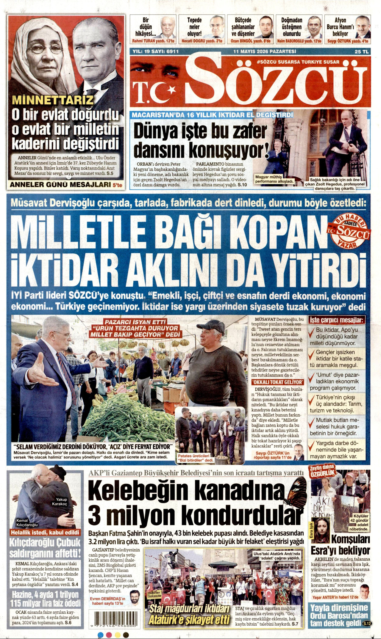 Gazeteler manşetine hangi haberleri taşıdı? İşte 11 Mayıs Pazartesi gazete manşetleri