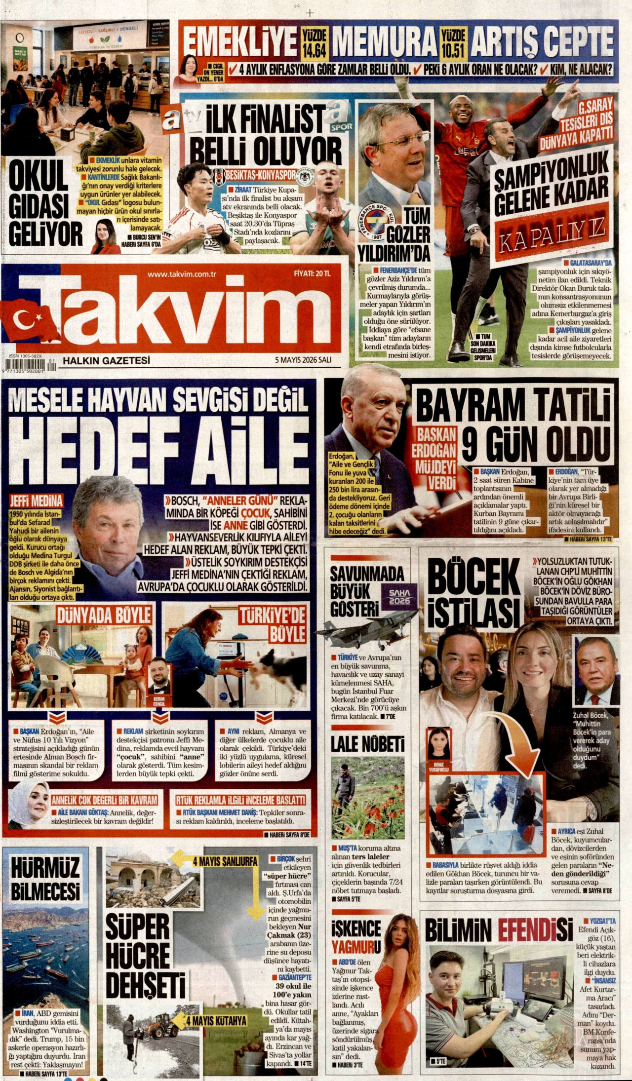 Gazeteler manşetine hangi haberleri taşıdı? İşte 5 Mayıs Salı gazete manşetleri