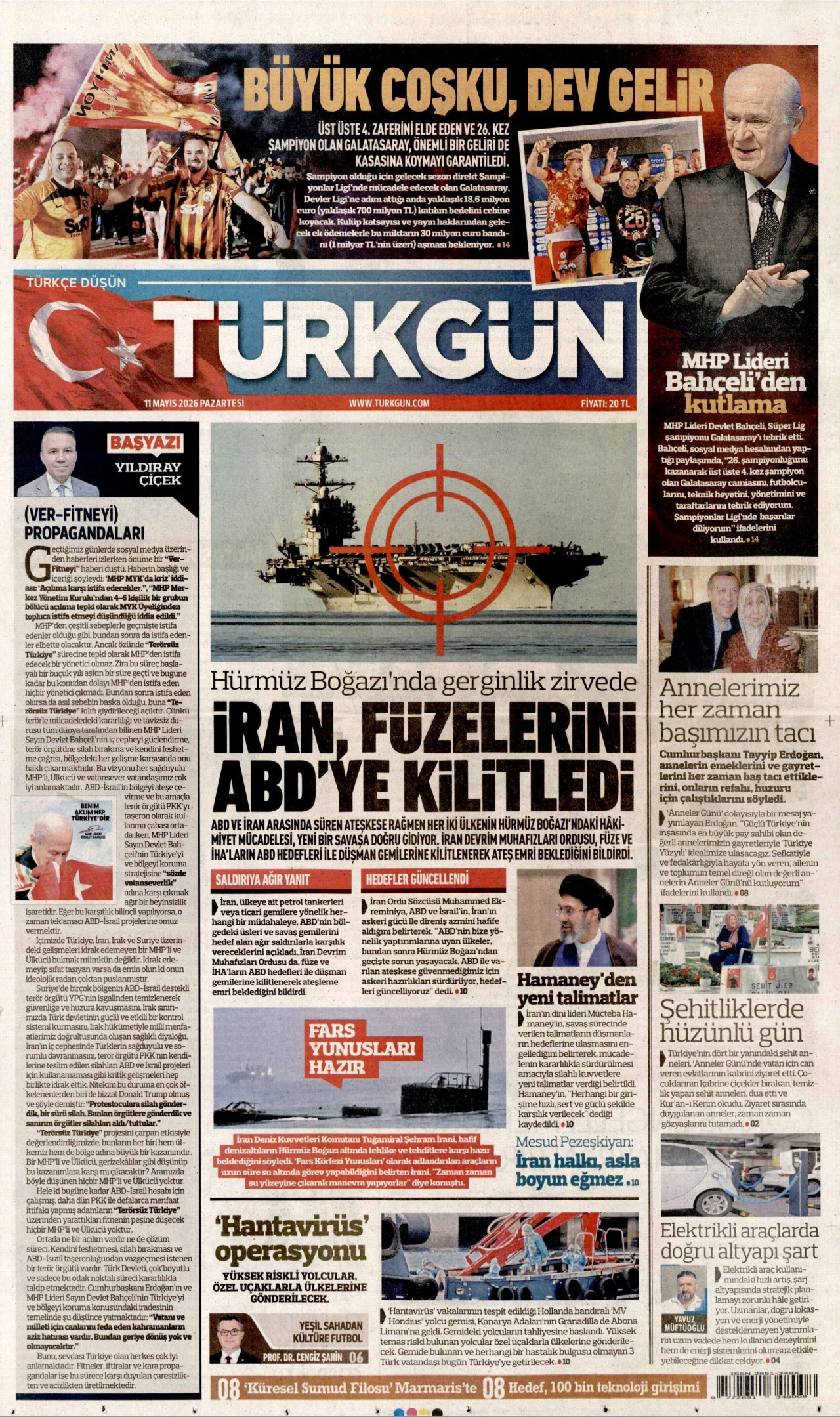 Gazeteler manşetine hangi haberleri taşıdı? İşte 11 Mayıs Pazartesi gazete manşetleri