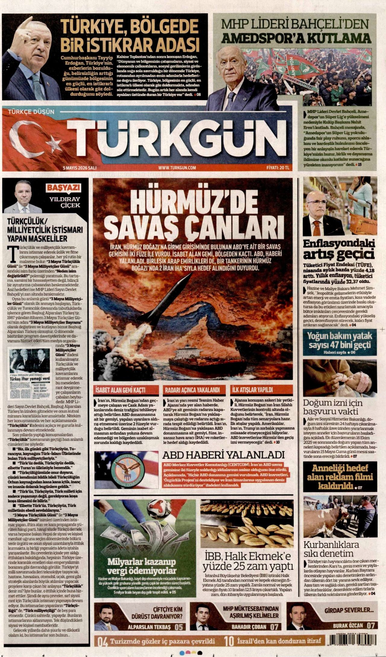 Gazeteler manşetine hangi haberleri taşıdı? İşte 5 Mayıs Salı gazete manşetleri