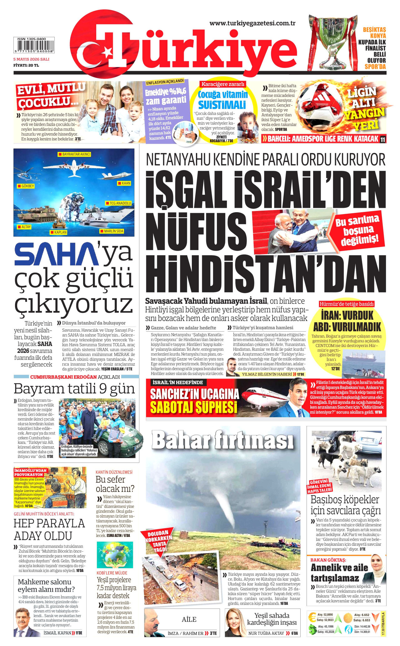Gazeteler manşetine hangi haberleri taşıdı? İşte 5 Mayıs Salı gazete manşetleri