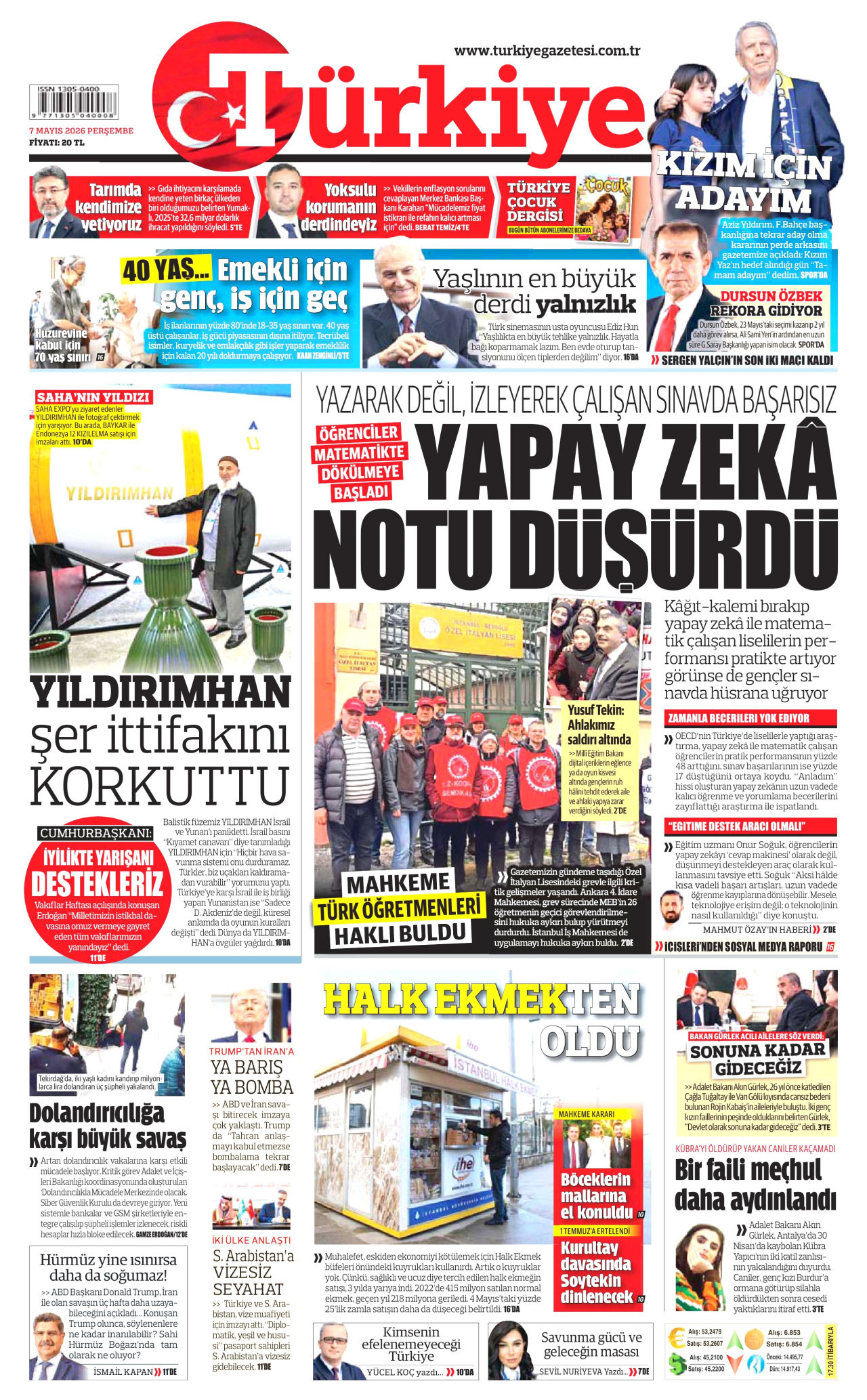 Gazeteler manşetine hangi haberleri taşıdı? İşte 7 Mayıs Perşembe gazete manşetleri