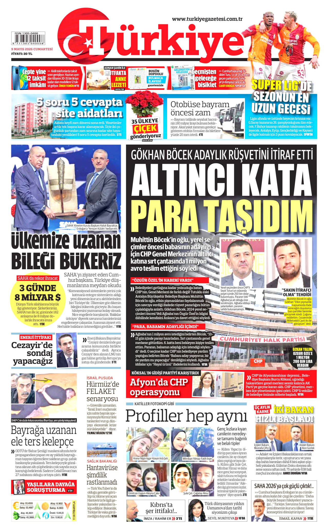Gazeteler manşetine hangi haberleri taşıdı? İşte 9 Mayıs Cumartesi gazete manşetleri