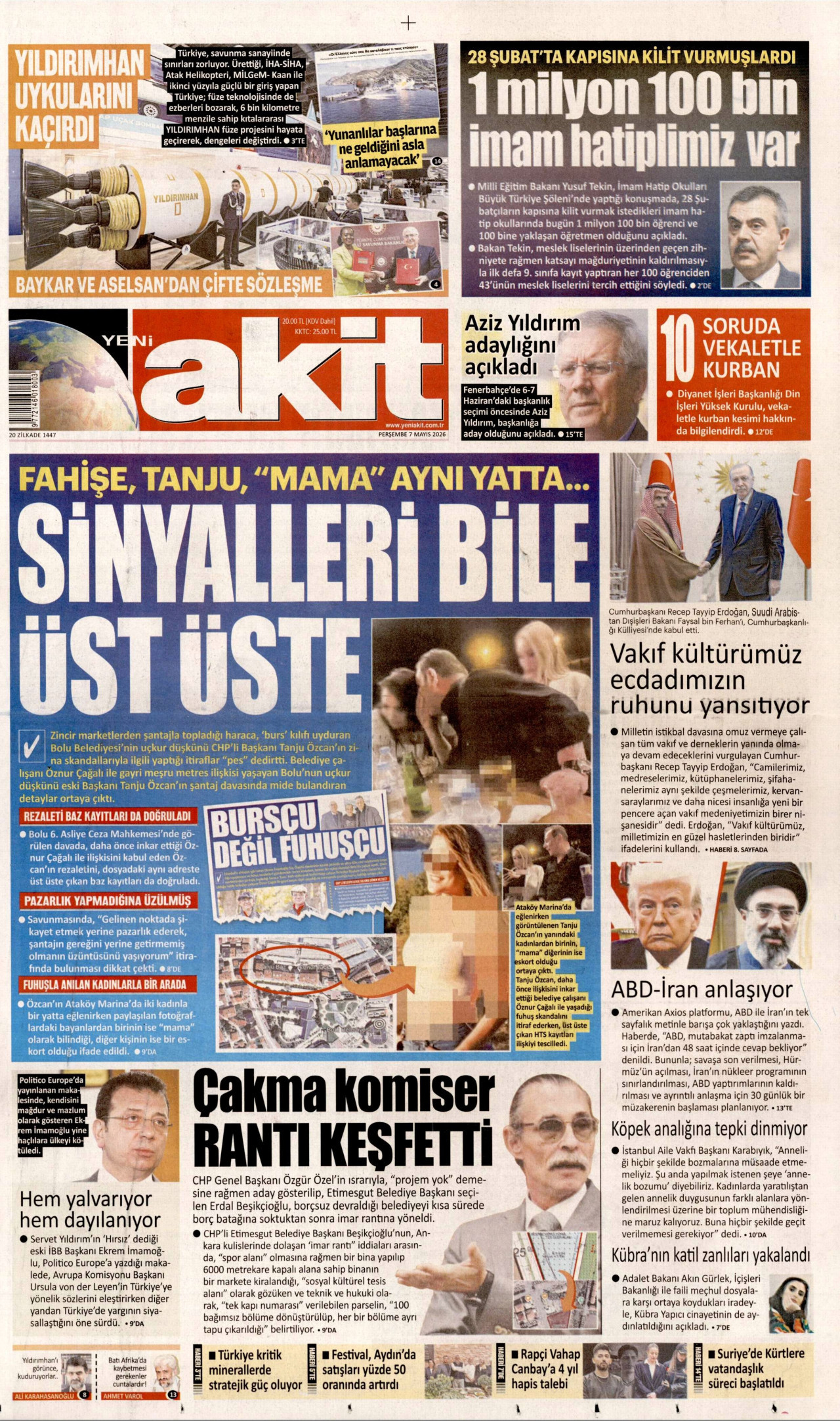Gazeteler manşetine hangi haberleri taşıdı? İşte 7 Mayıs Perşembe gazete manşetleri
