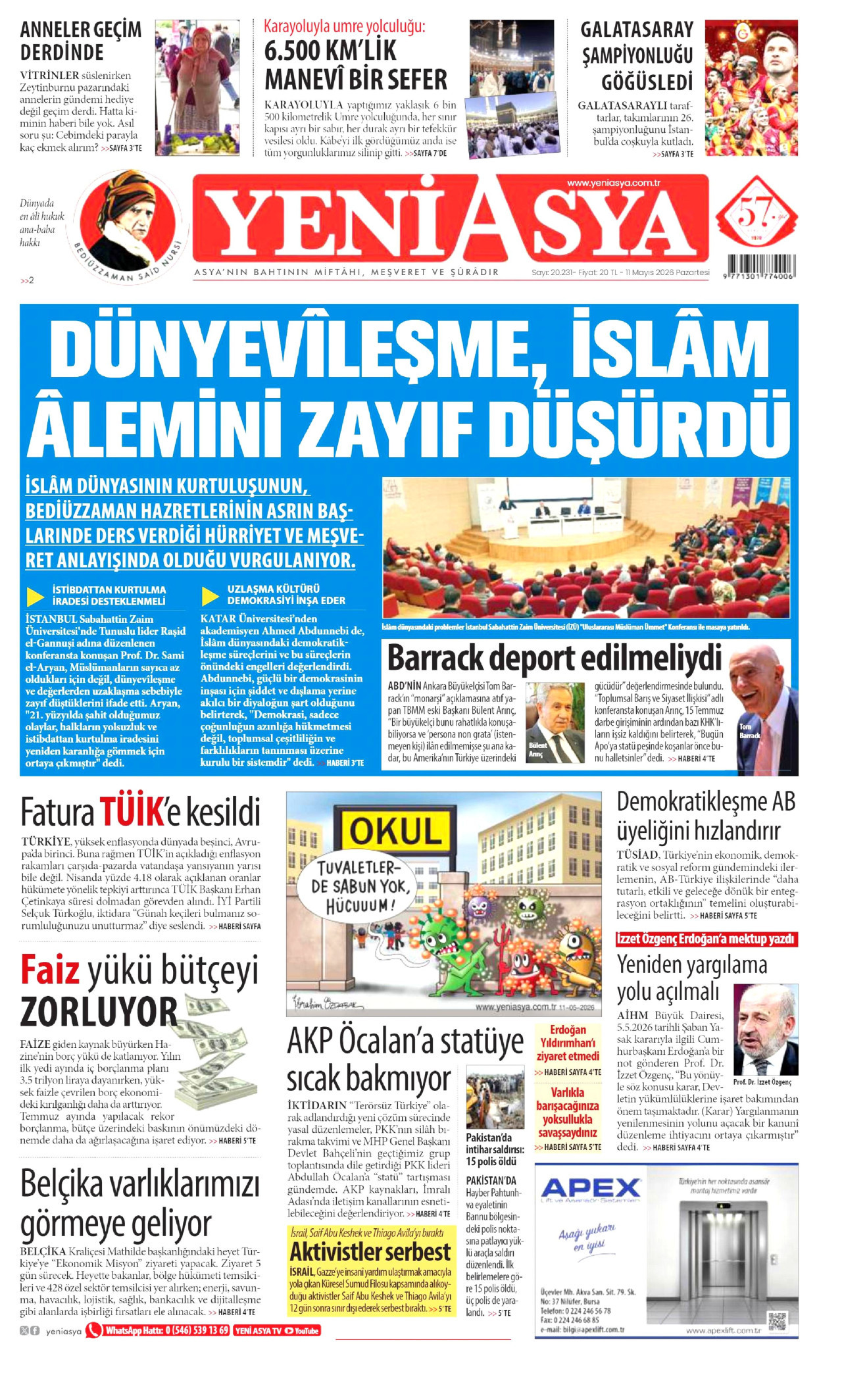 Gazeteler manşetine hangi haberleri taşıdı? İşte 11 Mayıs Pazartesi gazete manşetleri