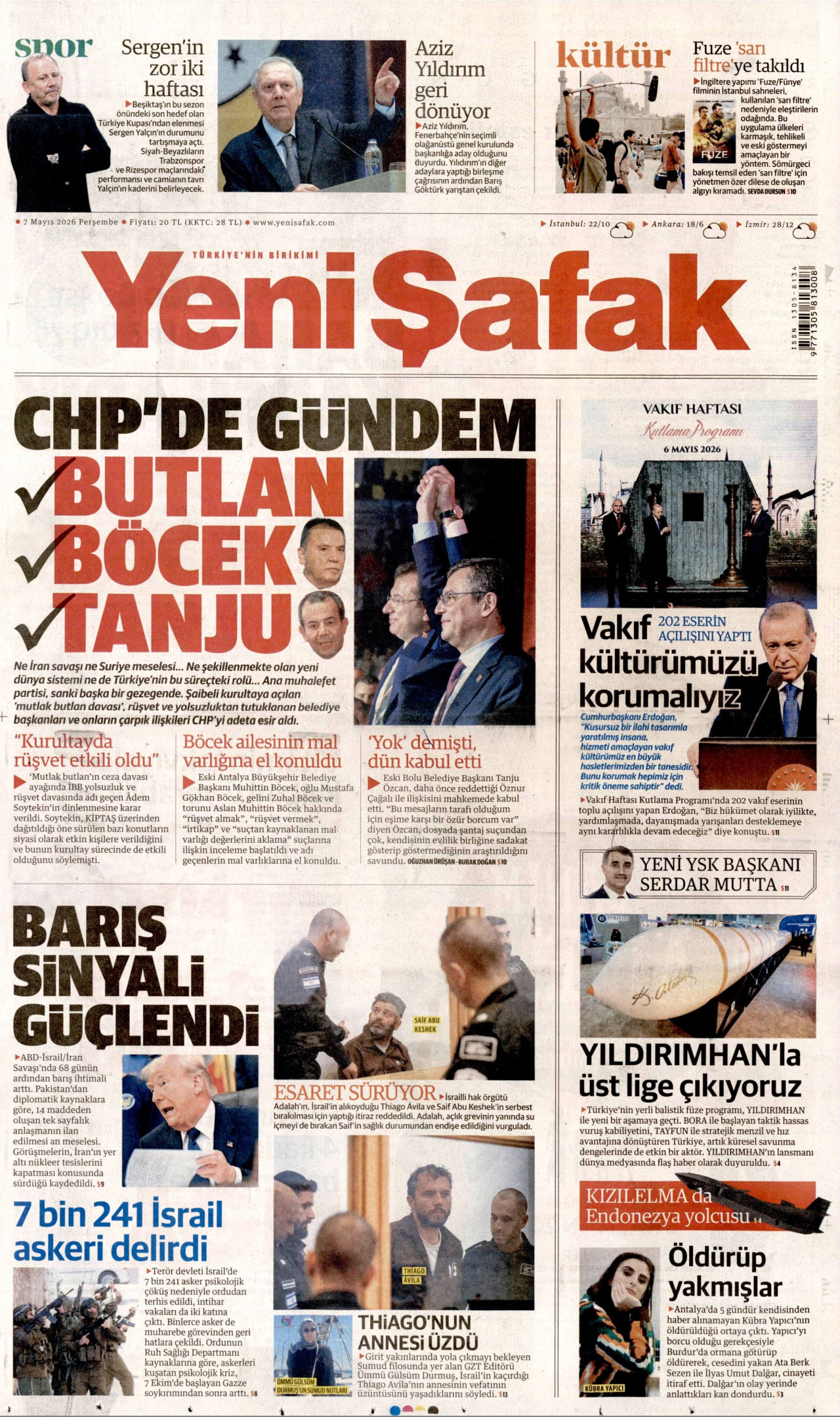 Gazeteler manşetine hangi haberleri taşıdı? İşte 7 Mayıs Perşembe gazete manşetleri